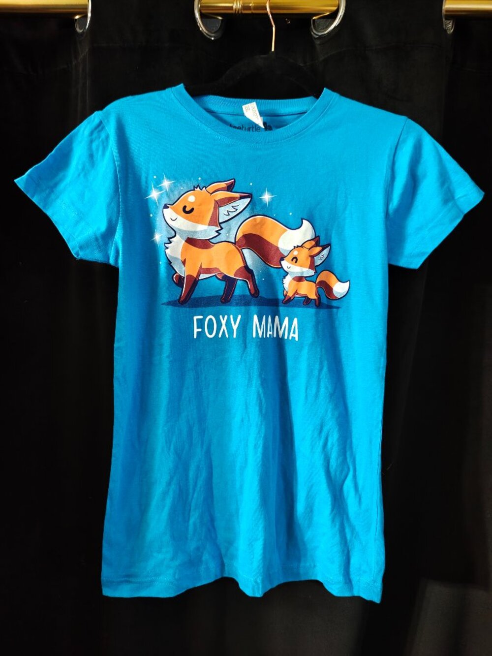 TeeTurle Foxy Blue Cotton T-Shirt - Size M